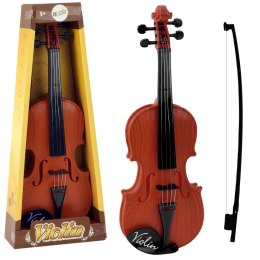 Skrzypce Instrument Dla Dzieci Smyczek Ciemny Brązowy LEAN Toys