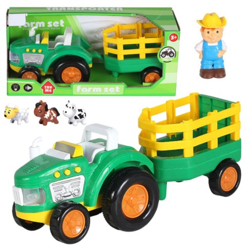 Traktor Farmerski Dla Malucha Traktor Zwierzęta Farmer Światła Dźwięki LEAN Toys Traktor Farmerski Dla Malucha Traktor Zwierzęta Farmer Światła Dźwięki LEAN Toys