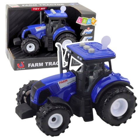 Traktor Farmerski Rolniczy Światła Dźwięki Niebieski 1:36 LEAN Toys Traktor Farmerski Rolniczy Światła Dźwięki Niebieski 1:36 LEAN Toys