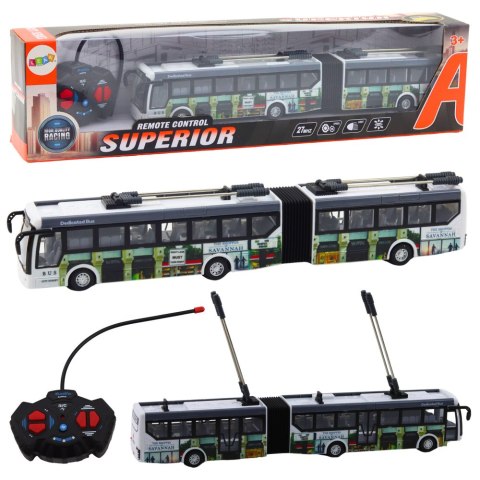 Trolejbus Miejski Zdalnie Sterowany RC Światła Transport Publiczny LEAN Toys Trolejbus Miejski Zdalnie Sterowany RC Światła Transport Publiczny LEAN Toys