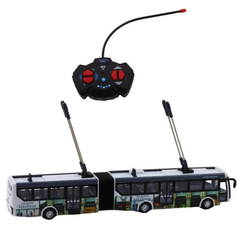 Trolejbus Miejski Zdalnie Sterowany RC Światła Transport Publiczny LEAN Toys Trolejbus Miejski Zdalnie Sterowany RC Światła Transport Publiczny LEAN Toys