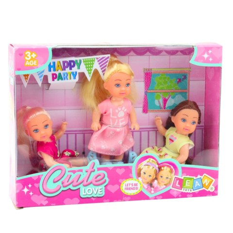 Zestaw 3 Mini Laleczek Przyjęcie Urodzinowe Lalka Urodziny Sukienka 3 Szt. LEAN TOYS Zestaw 3 Mini Laleczek Przyjęcie Urodzinowe Lalka Urodziny Sukienka 3 Szt. LEAN TOYS