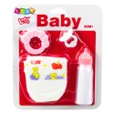 Zestaw Akcesoria Dla Lalek Smoczek Butelka Pielucha Grzechotka LEAN Toys