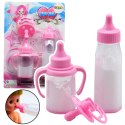 Zestaw Dla Niemowlaka Lalki Butelki Znikające Mleko Smoczek LEAN TOYS