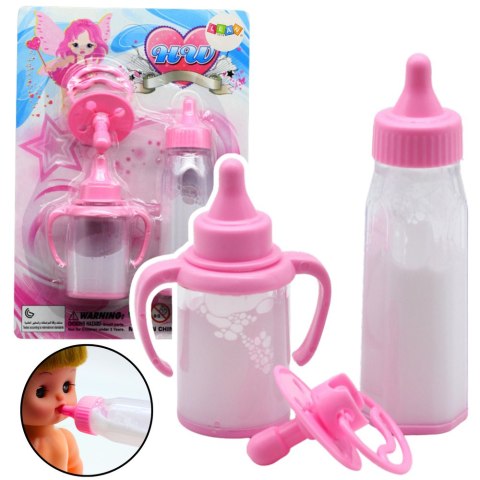 Zestaw Dla Niemowlaka Lalki Butelki Znikające Mleko Smoczek LEAN TOYS Zestaw Dla Niemowlaka Lalki Butelki Znikające Mleko Smoczek LEAN TOYS