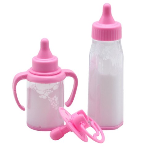 Zestaw Dla Niemowlaka Lalki Butelki Znikające Mleko Smoczek LEAN TOYS Zestaw Dla Niemowlaka Lalki Butelki Znikające Mleko Smoczek LEAN TOYS