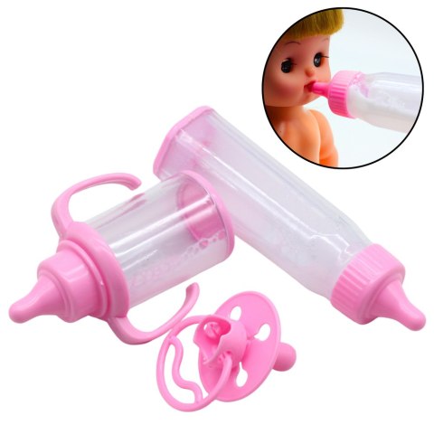 Zestaw Dla Niemowlaka Lalki Butelki Znikające Mleko Smoczek LEAN TOYS Zestaw Dla Niemowlaka Lalki Butelki Znikające Mleko Smoczek LEAN TOYS