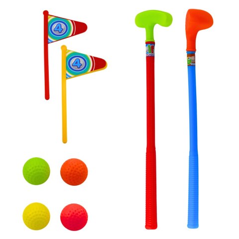 Zestaw Do Gry W Golfa Wózek 3 Kije 2 Chorągiewki 4 Piłeczki LEAN Toys Zestaw Do Gry W Golfa Wózek 3 Kije 2 Chorągiewki 4 Piłeczki LEAN Toys
