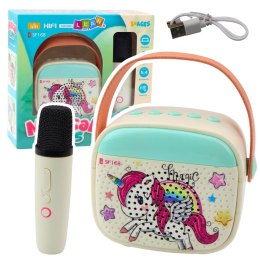 Zestaw Do Karaoke Dla Dzieci Z Jednorożcem Mikrofon Bluetooth LEAN Toys