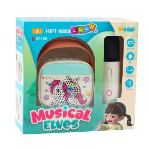 Zestaw Do Karaoke Dla Dzieci Z Jednorożcem Mikrofon Bluetooth LEAN Toys Zestaw Do Karaoke Dla Dzieci Z Jednorożcem Mikrofon Bluetooth LEAN Toys