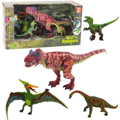 Zestaw Figurek Dinozaury Ruchome Nogi Paszcze 4szt LEAN Toys Zestaw Figurek Dinozaury Ruchome Nogi Paszcze 4szt LEAN Toys