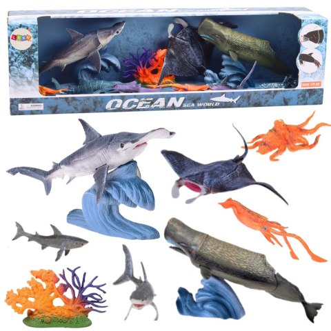 Zestaw Figurki Zwierzęta Morskie Ruchome Elementy Płaszczka LEAN Toys Zestaw Figurki Zwierzęta Morskie Ruchome Elementy Płaszczka LEAN Toys