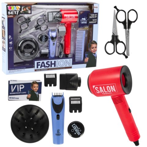 Zestaw Fryzjerski Dla Chłopca Suszarka Maszynka Grzebienie Akcesoria LEAN Toys Zestaw Fryzjerski Dla Chłopca Suszarka Maszynka Grzebienie Akcesoria LEAN Toys