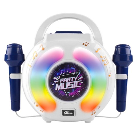 Zestaw Karaoke Dwa Mikrofony Głośnik Bluetooth MP3 Nagrywanie LED LEAN Toys Zestaw Karaoke Dwa Mikrofony Głośnik Bluetooth MP3 Nagrywanie LED LEAN Toys