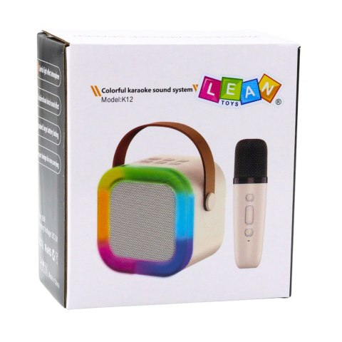 Zestaw Karaoke Głośnik Mikrofon Bezprzewodowy K12 RGB Bluetooth Niebieski LEAN Toys Zestaw Karaoke Głośnik Mikrofon Bezprzewodowy K12 RGB Bluetooth Niebieski LEAN Toys