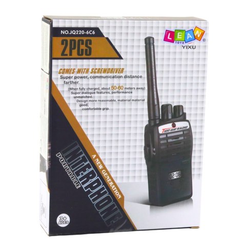 Zestaw Krótkofalówki Walkie Talkie Dla Dzieci Zasięg 50-60M LEAN Toys Zestaw Krótkofalówki Walkie Talkie Dla Dzieci Zasięg 50-60M LEAN Toys