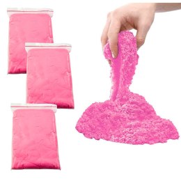 Zestaw Magiczny Piasek Różowy 3kg Foremki Narzędzia Dmuchana Plansza LEAN Toys