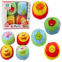 Zestaw Miękkich Piłeczek Dla Malucha Owoce Kolorowe 4szt LEAN Toys