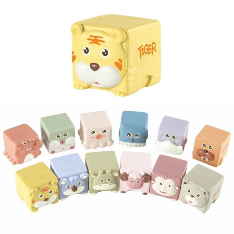 Zestaw Miękkie Klocki Sensoryczne Edukacyjne Zwierzątka 12szt LEAN Toys Zestaw Miękkie Klocki Sensoryczne Edukacyjne Zwierzątka 12szt LEAN Toys