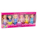 Zestaw Mini Laleczek Księżniczki Bajkowe Sukienki 6szt LEAN Toys