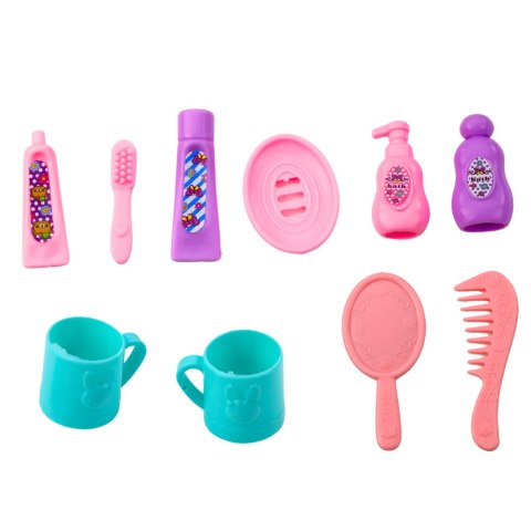 Zestaw Mini Laleczka Akcesoria Do Pielęgnacji Różowa Sukienka LEAN TOYS Zestaw Mini Laleczka Akcesoria Do Pielęgnacji Różowa Sukienka LEAN TOYS