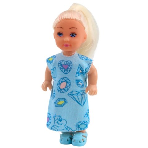 Zestaw Mini Laleczka Słodkie Akcesoria Niebieska Sukienka LEAN TOYS Zestaw Mini Laleczka Słodkie Akcesoria Niebieska Sukienka LEAN TOYS