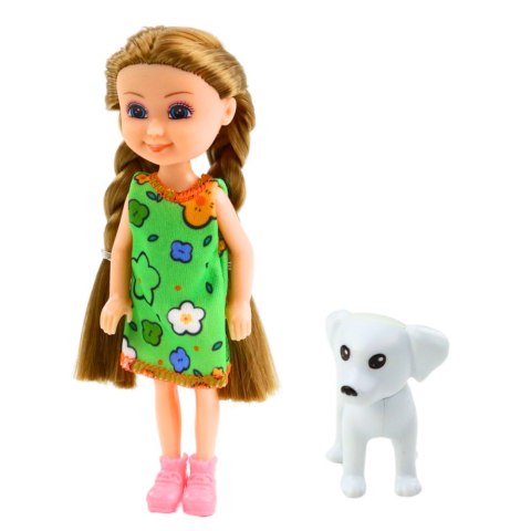 Zestaw Mini Laleczka W Sukience Z Pieskiem 14,5cm Mix LEAN TOYS Zestaw Mini Laleczka W Sukience Z Pieskiem 14,5cm Mix LEAN TOYS