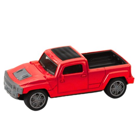 Zestaw Samochód Metalowy Z Kamperem Przyczepa Czerwony LEAN Toys Zestaw Samochód Metalowy Z Kamperem Przyczepa Czerwony LEAN Toys