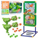 Zestaw Strzelecki Gra Rzut Do Celu Tarcza Pistolet Dinozaury LEAN Toys