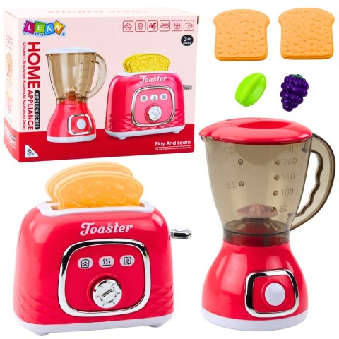 Zestaw Urządzeń Kuchennych Toster Blender Światła Dźwięki Różowy LEAN Toys Zestaw Urządzeń Kuchennych Toster Blender Światła Dźwięki Różowy LEAN Toys