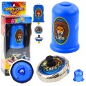 Zestaw Wyrzutnia Z Bączkiem Latający Dysk Lew Niebieski LEAN Toys