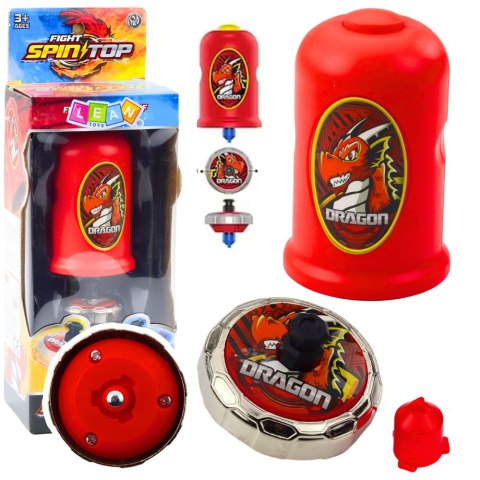 Zestaw Wyrzutnia Z Bączkiem Latający Dysk Smok Czerwony LEAN Toys Zestaw Wyrzutnia Z Bączkiem Latający Dysk Smok Czerwony LEAN Toys