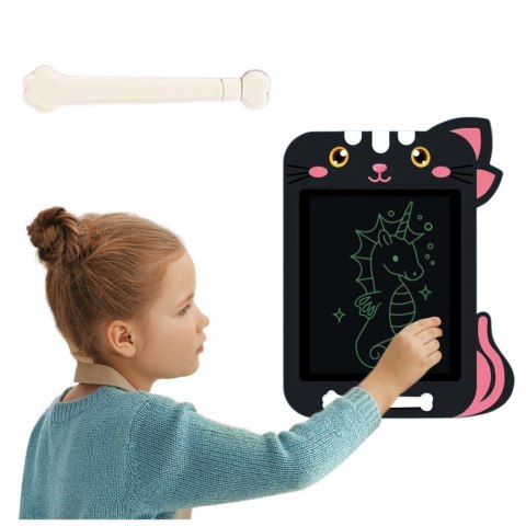 Znikopis Tablica Do Rysowania Pisania LCD Rysik Kot Czarny LEAN Toys Znikopis Tablica Do Rysowania Pisania LCD Rysik Kot Czarny LEAN Toys