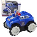 Autko Policyjne Przewrotek Czujnik Przeszkód 360° Światła Dźwięki Niebieski LEAN TOYS
