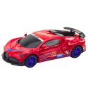 Auto Sportowe Czujnik Przeszkód Kula Led Obrót 360° Światła Dźwięk Czerwone LEAN Toys