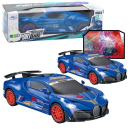 Auto Sportowe Czujnik Przeszkód Kula Led Obrót 360° Światła Dźwięk Niebieski LEAN Toys