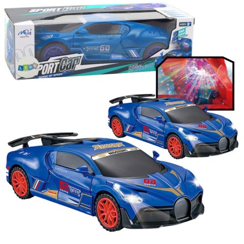Auto Sportowe Czujnik Przeszkód Kula Led Obrót 360° Światła Dźwięk Niebieski LEAN Toys Auto Sportowe Czujnik Przeszkód Kula Led Obrót 360° Światła Dźwięk Niebieski LEAN Toys