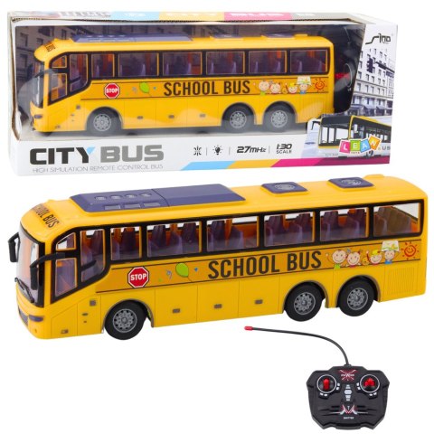 Autobus Zdalnie Sterowany RC Szkolny 1:30 Światła Żółty LEAN Toys Autobus Zdalnie Sterowany RC Szkolny 1:30 Światła Żółty LEAN Toys