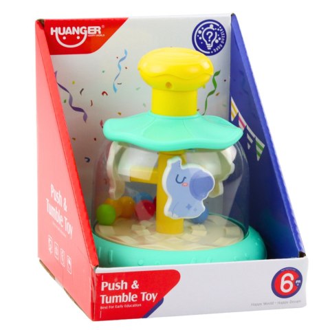 Bączek Karuzela Z Kuleczkami I Zwierzętami Hipopotam Lew Małpka Zielona LEAN Toys Bączek Karuzela Z Kuleczkami I Zwierzętami Hipopotam Lew Małpka Zielona LEAN Toys
