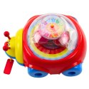 Biedronka Jeżdżąca Do Ciągnięcia Z Kulkami I Zegarem Kolorowa LEAN Toys