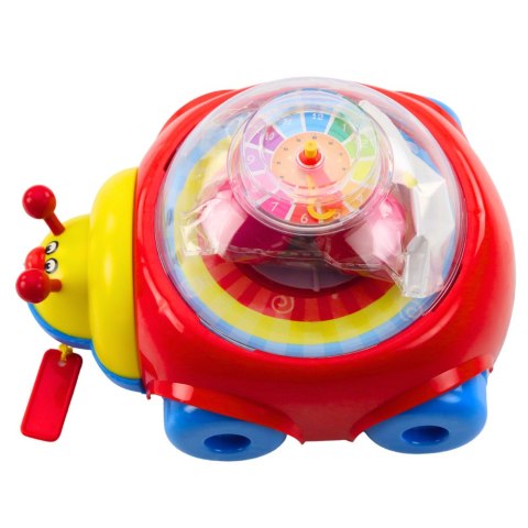 Biedronka Jeżdżąca Do Ciągnięcia Z Kulkami I Zegarem Kolorowa LEAN Toys Biedronka Jeżdżąca Do Ciągnięcia Z Kulkami I Zegarem Kolorowa LEAN Toys