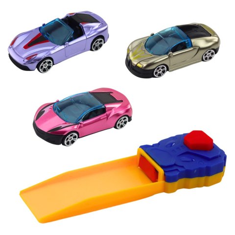 Ciężarówka z Garażem Z Autkami Wyrzutnia 3szt Czerwona LEAN Toys Ciężarówka z Garażem Z Autkami Wyrzutnia 3szt Czerwona LEAN Toys