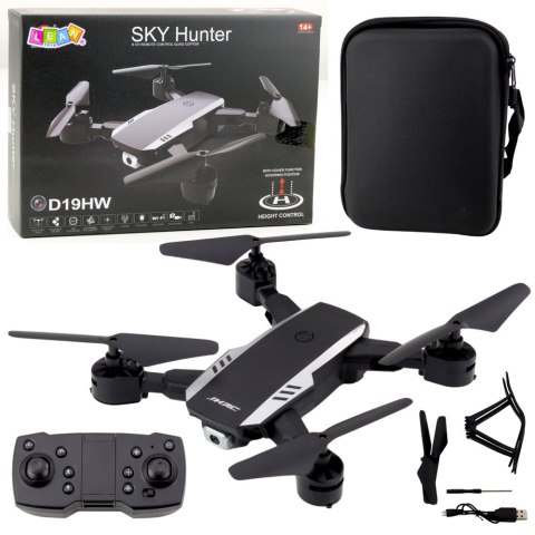Dron Sky Hunter D19HW Kamera FVP Wi-Fi Pilot Z Uchwytem Na Telefon Etui LEAN Toys