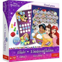 Gra 2w1 Chińczyk / Węże i drabiny - Princess Disney Princess Trefl 02418 Trefl Gry