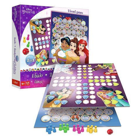 Gra 2w1 Chińczyk / Węże i drabiny - Princess Disney Princess Trefl 02418 Trefl Gry Gra 2w1 Chińczyk / Węże i drabiny - Princess Disney Princess Trefl 02418 Trefl Gry