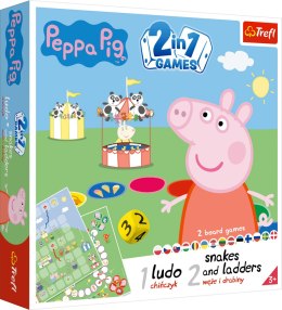 Gra 2w1 Chińczyk Węże i drabiny Świnka Peppa Trefl 2067 Trefl Puzzle