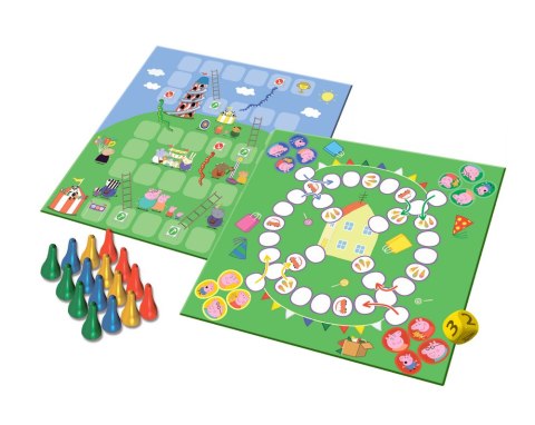 Gra 2w1 Chińczyk Węże i drabiny Świnka Peppa Trefl 2067 Trefl Puzzle Gra 2w1 Chińczyk Węże i drabiny Świnka Peppa Trefl 2067 Trefl Puzzle