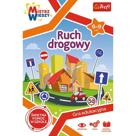 Gra Edukacyjna Ruch drogowy z Serii Mistrz Wiedzy Trefl 01955 Trefl Gry Gra Edukacyjna Ruch drogowy z Serii Mistrz Wiedzy Trefl 01955 Trefl Gry
