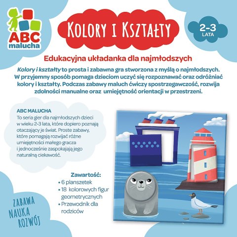 Gra Układanka Edukacyjna Kolory i kształty z Serii ABC Malucha Trefl 01939 Trefl Gry Gra Układanka Edukacyjna Kolory i kształty z Serii ABC Malucha Trefl 01939 Trefl Gry