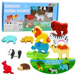 Gra Zręcznościowa Balansujące Zwierzęta Drewniane 13El LEAN Toys